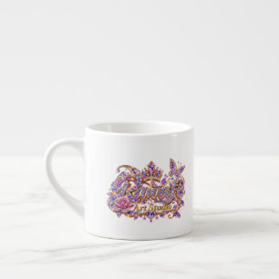 Crystal Queen Pink Floral Elegance Espresso Cup