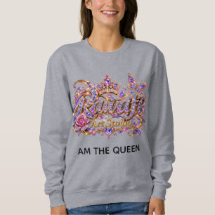 Crystal Queen Pink Floral Elegance Sweatshirt