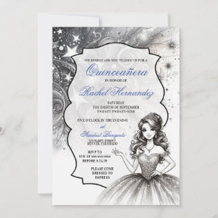 Crystal Quinceañera Girl Invitation