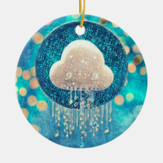 Crystal Rain Cloud Ceramic Tree Decoration