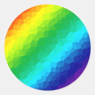 Crystal Rainbow Classic Round Sticker
