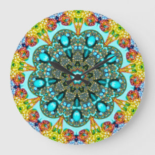 Crystal Ring Fractal Large Clock