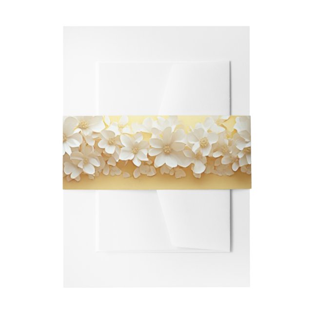 Crystal Romance Celebration Style Invitation Belly Band (Front Example)