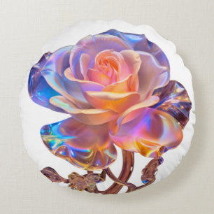 Crystal Rose Round Cushion