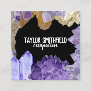 crystal ruby trendy modern diamond business card