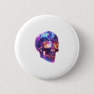 Crystal Skull Entity 6 Cm Round Badge