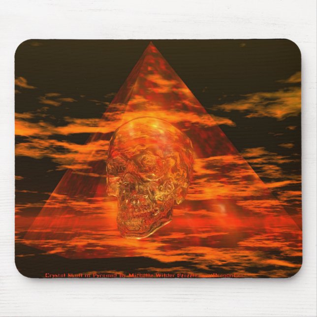 CRYSTAL SKULL In Pyramid Mouse Mat (Front)