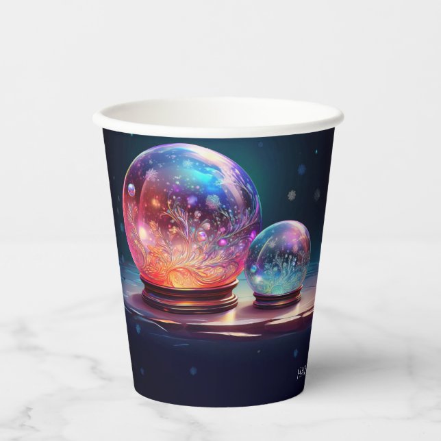 Crystal Snowballs Holiday Paper Cups (Front)