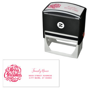 Crystal Snowballs Return Address Self-inking Stamp