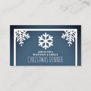 Crystal snowflake, Christmas Party Ticket Invite