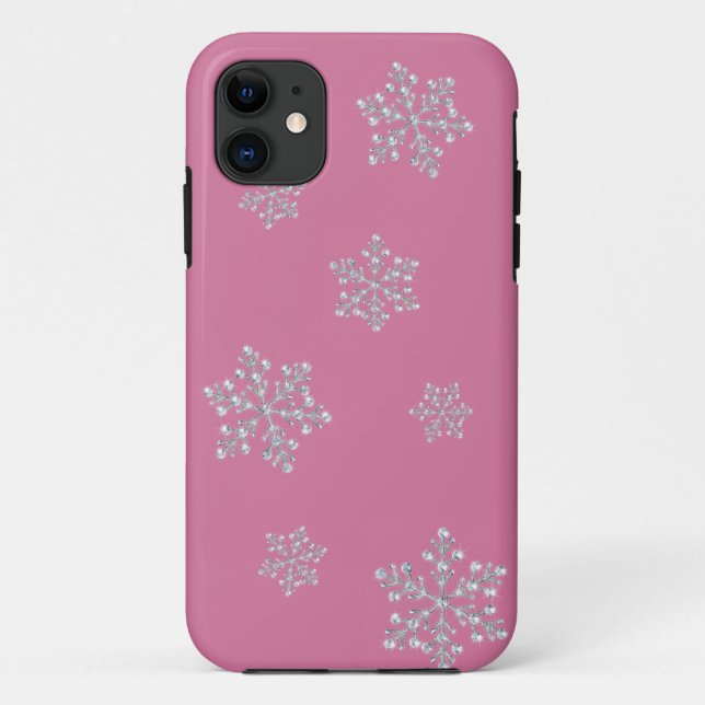 Crystal Snowflake iPhone 5 Case (pink) (Back)