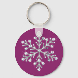 Crystal Snowflake Keychain