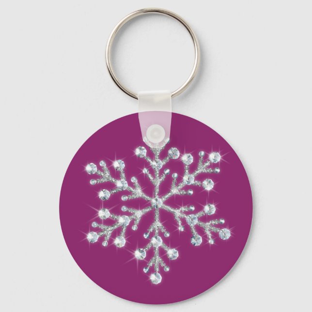 Crystal Snowflake Keychain (Front)