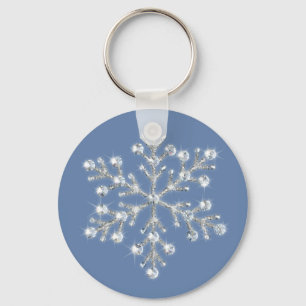 Crystal Snowflake Keychain