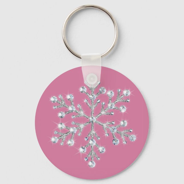 Crystal Snowflake Keychain (Front)