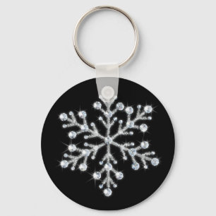 Crystal Snowflake Keychain
