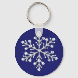 Crystal Snowflake Keychain