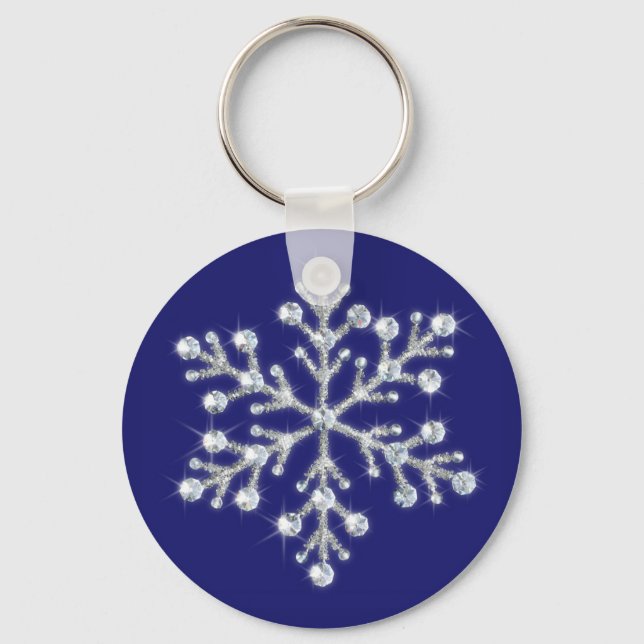 Crystal Snowflake Keychain (Front)