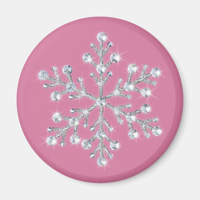 Crystal Snowflake Magnet (Front)