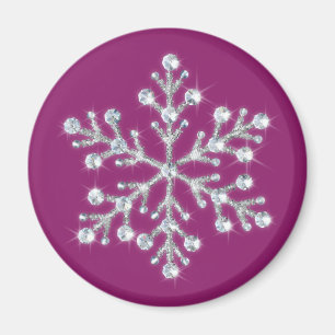 Crystal Snowflake Magnet (blue)