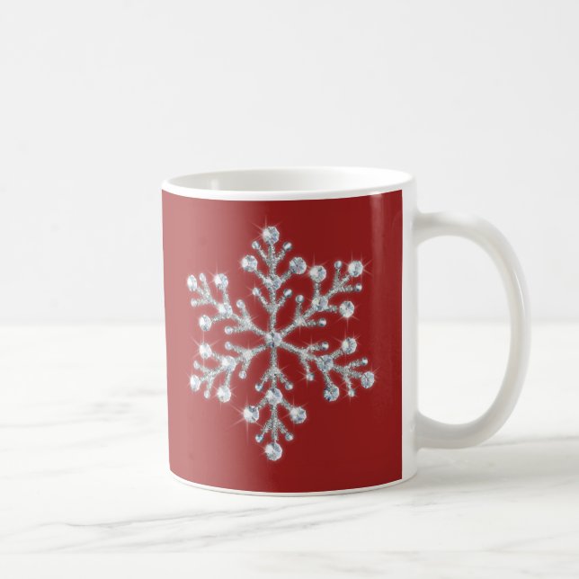 Crystal Snowflake Mug (red) (Right)