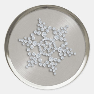 Crystal Snowflake on Silver Seal