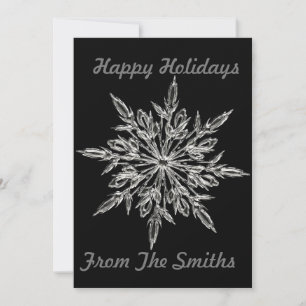 CRYSTAL SNOWFLAKE PERSONALIZED HOLIDAY CARD