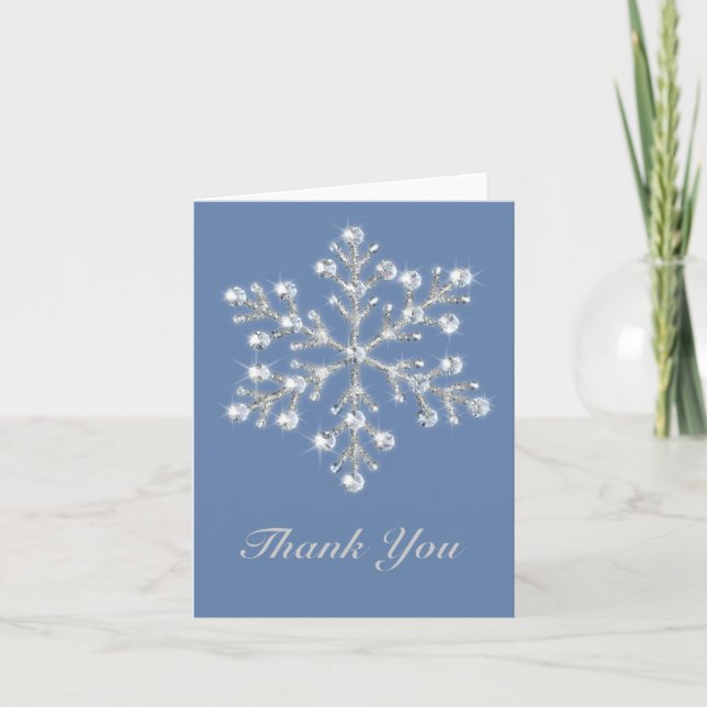 Crystal Snowflake Thank You Card (Front)