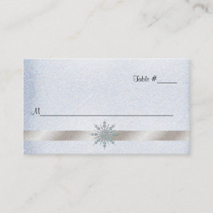 Crystal Snowflake Wedding Reception Place Card