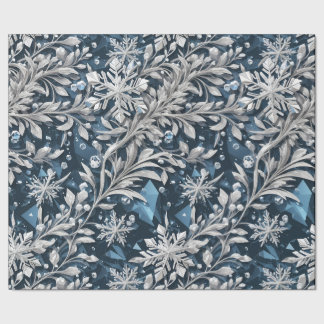 Crystal Snowflake Wrapping Paper
