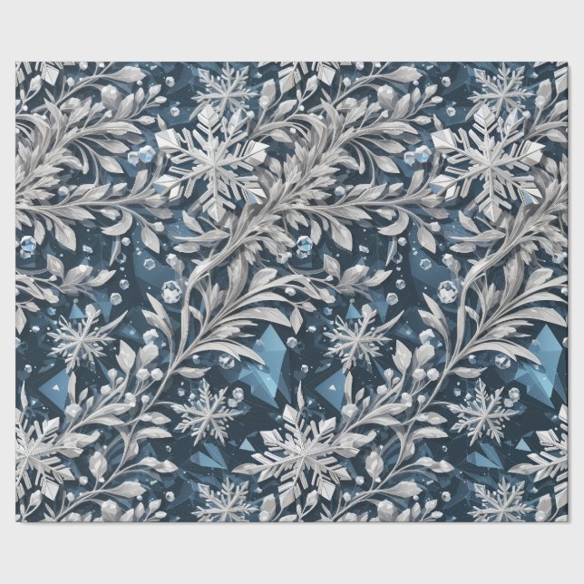 Crystal Snowflake Wrapping Paper (Seam)