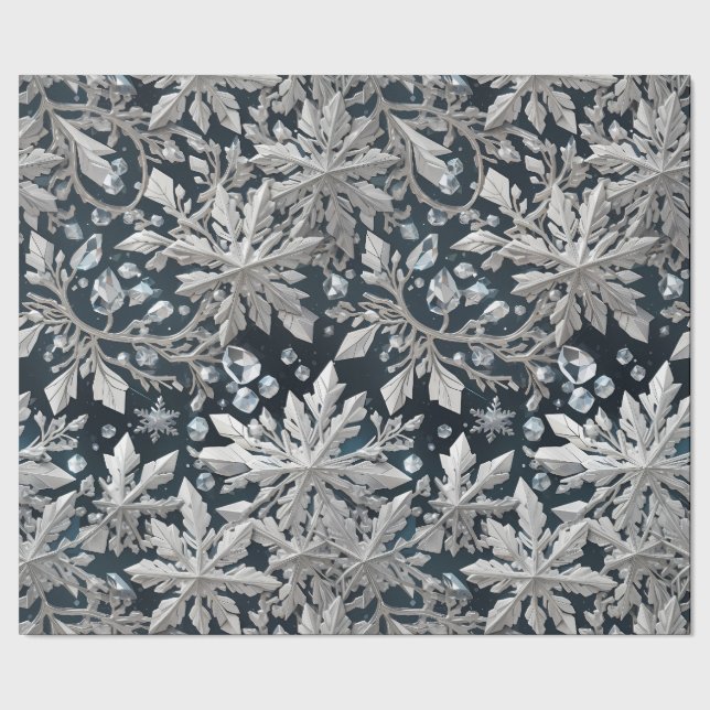 Crystal Snowflake Wrapping Paper (Seam)