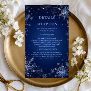 Crystal Snowflakes Beneath Sapphire Enclosure Card