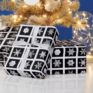 Crystal Snowflakes Glossy Wrapping Paper