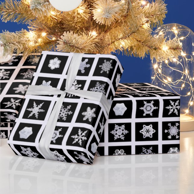 Crystal Snowflakes Glossy Wrapping Paper (Holidays)