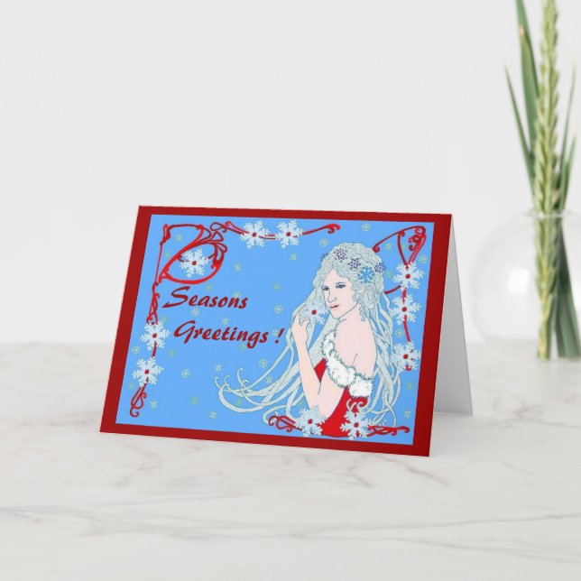 Crystal Snowflakes Holiday Card (Front)