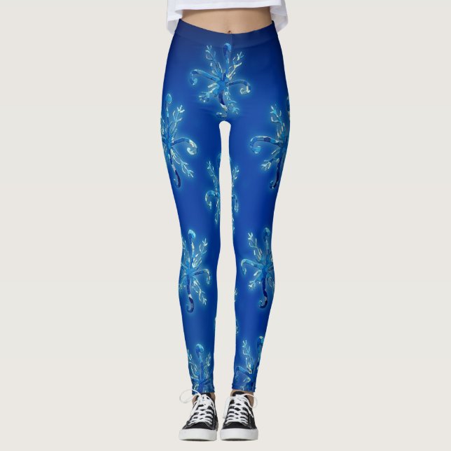 Crystal Snowflakes Leggings (Front)