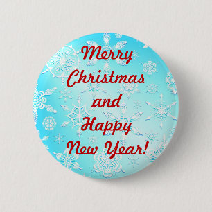 Crystal Snowflakes Pattern 6 Cm Round Badge