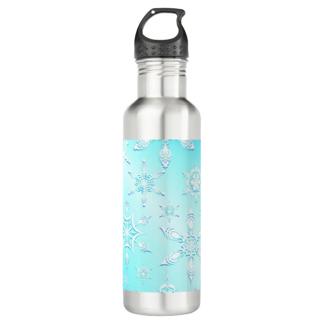 Crystal Snowflakes Pattern 710 Ml Water Bottle (Front)