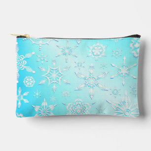 Crystal Snowflakes Pattern Accessory Pouch