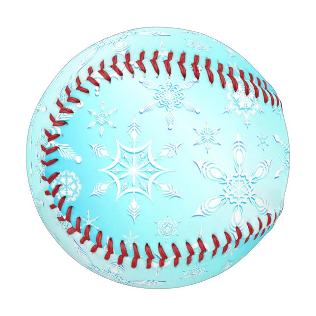 Crystal Snowflakes Pattern Baseball (Front Left)