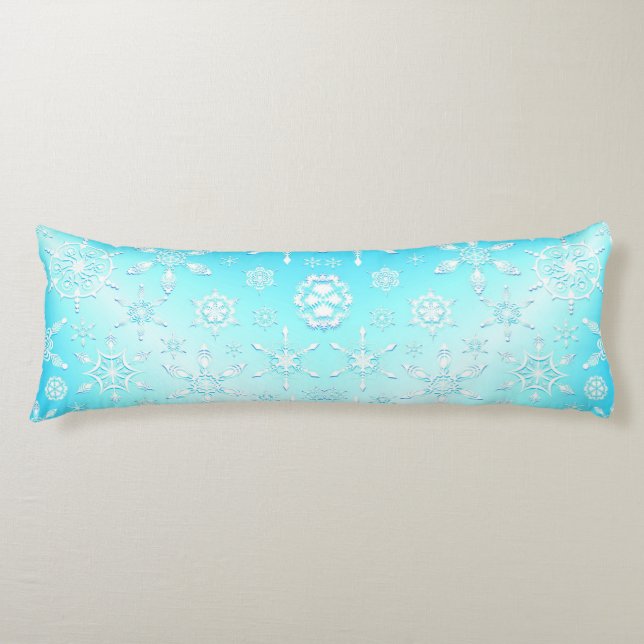 Crystal Snowflakes Pattern Body Cushion (Front)