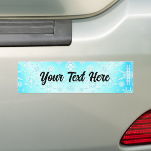 Crystal Snowflakes Pattern Bumper Sticker