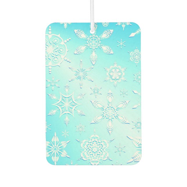 Crystal Snowflakes Pattern Car Air Freshener (Front)