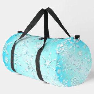 Crystal Snowflakes Pattern Duffle Bag