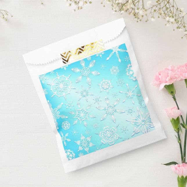 Crystal Snowflakes Pattern Favour Bags (Sealed)