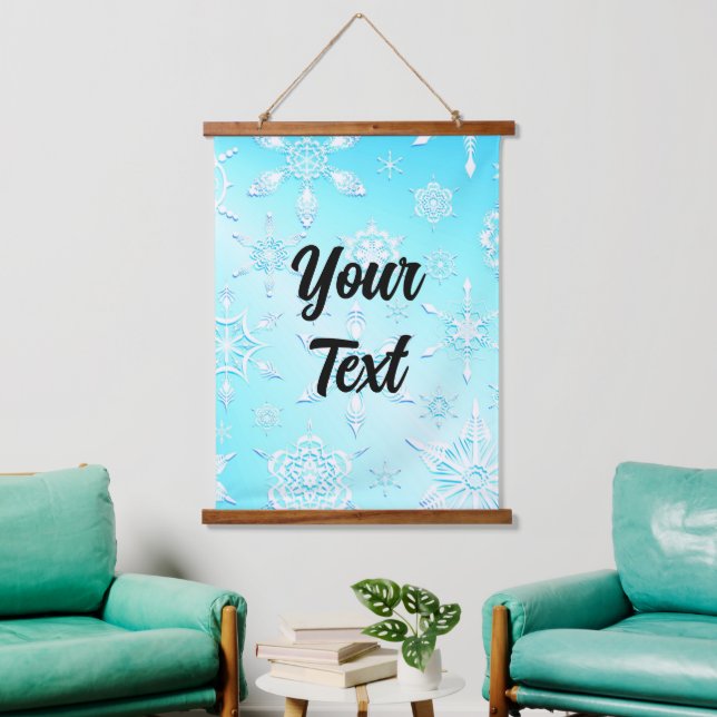 Crystal Snowflakes Pattern Hanging Tapestry (Living Room)