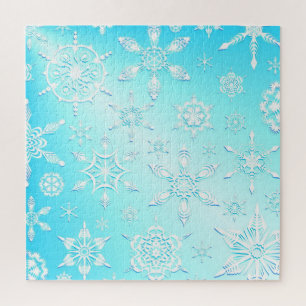 Crystal Snowflakes Pattern Jigsaw Puzzle