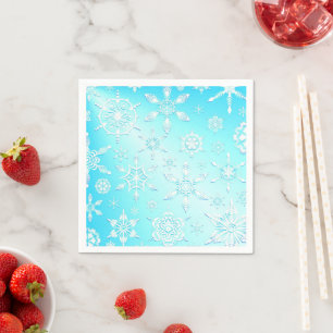 Crystal Snowflakes Pattern Napkin