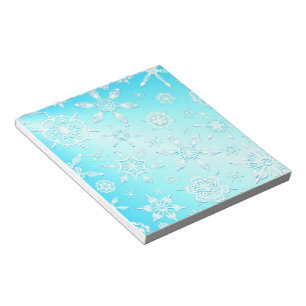 Crystal Snowflakes Pattern Notepad